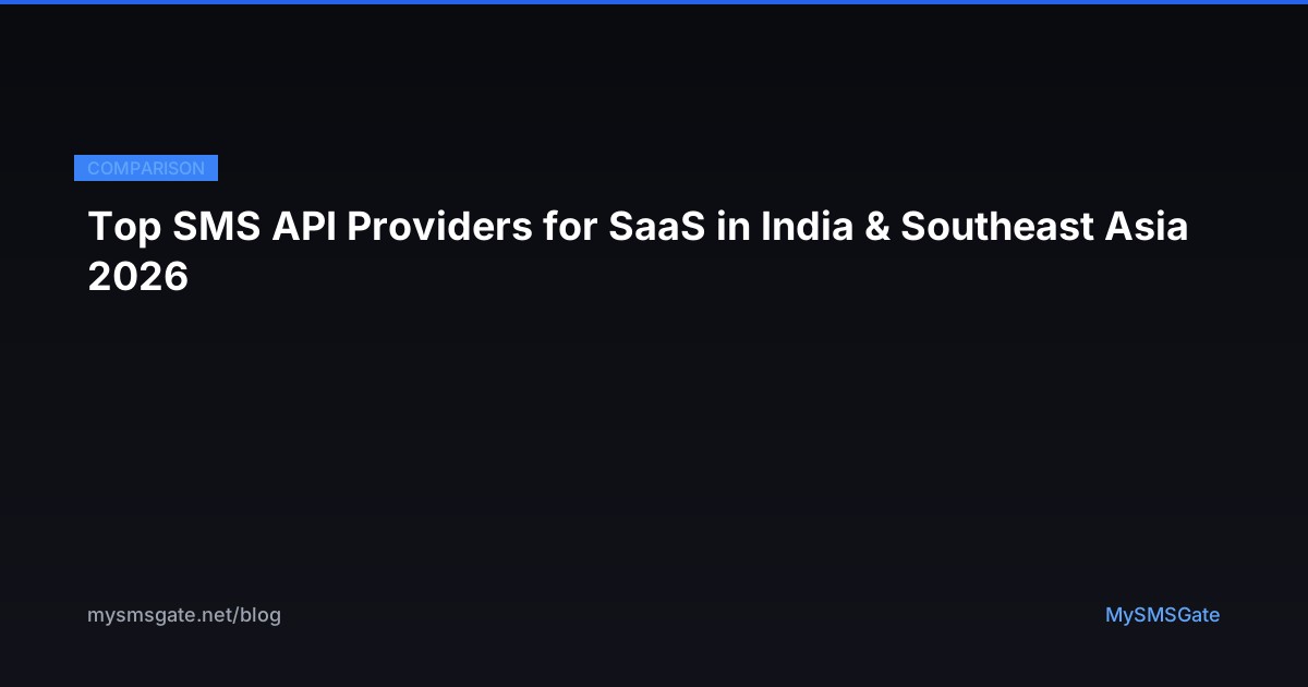 Top SMS API Providers for SaaS in India & Southeast Asia 2026 ...