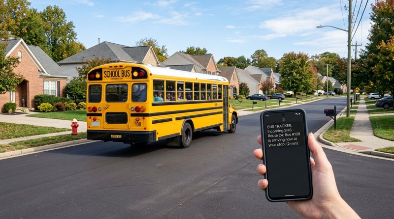 Nápady, jak oznámit příjezd školního autobusu přes SMS