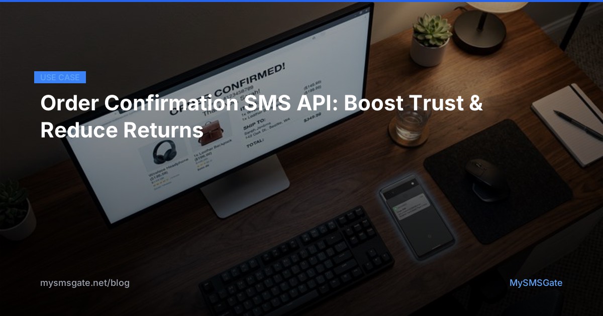 Order Confirmation SMS API: Boost Trust & Reduce Returns - MySMSGate Blog