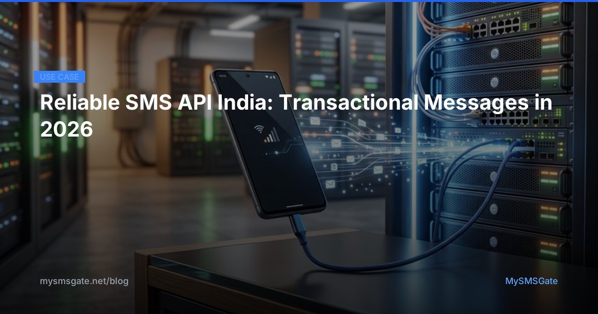 Reliable SMS API India: Transactional Messages in 2026 - MySMSGate Blog